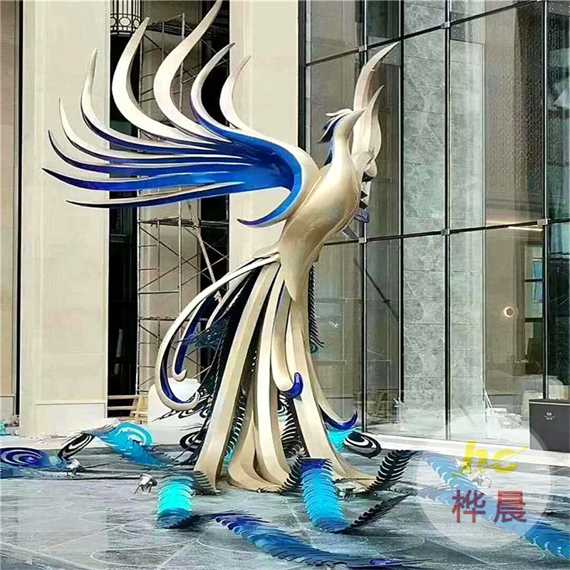 不銹鋼抽象個性雕塑酒店大堂商場別墅大型落地擺件不銹鋼異形雕塑