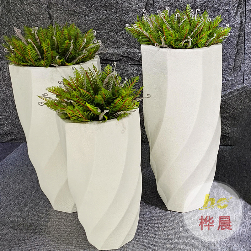 深圳玻璃鋼定制花盆適用商場美陳任意位置擺放