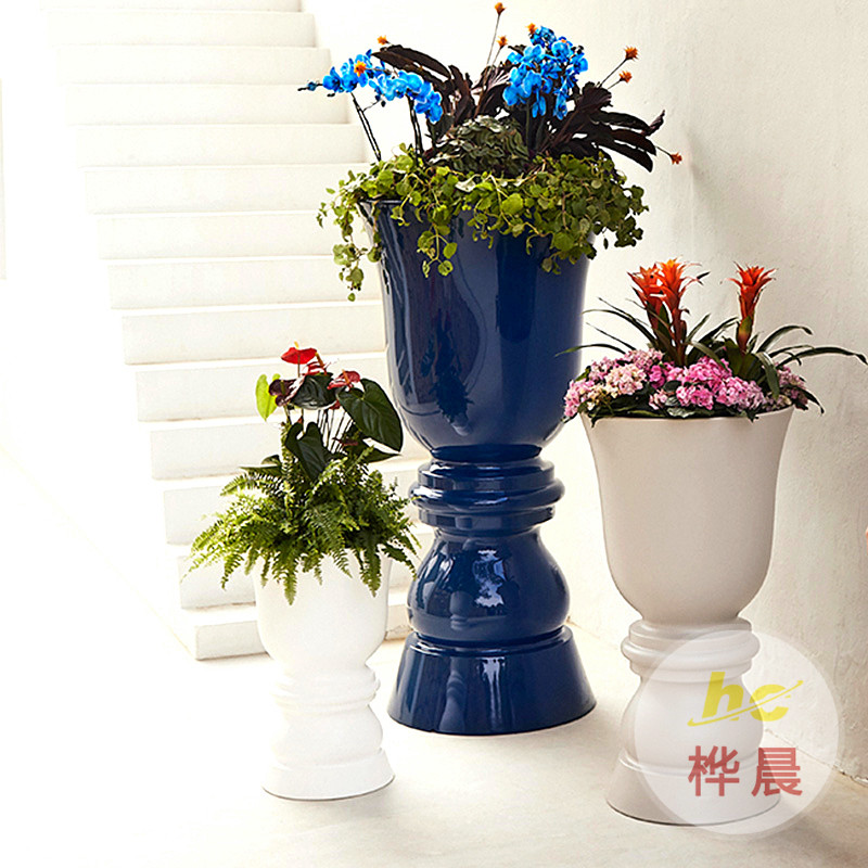 可乘坐的大型玻璃鋼花盆提升吉林遼源商場購物體驗