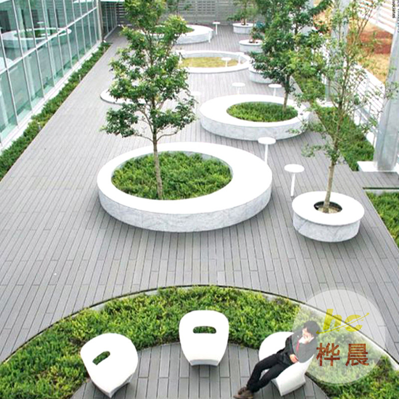 玻璃鋼橢圓弧形座椅廣場(chǎng)步行街戶外防腐木商場(chǎng)樹池防木紋休息坐凳