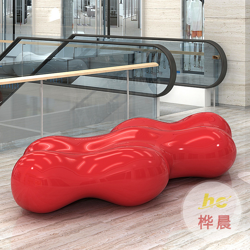 陜西西安公共環(huán)境采用新款玻璃鋼戶外休閑椅